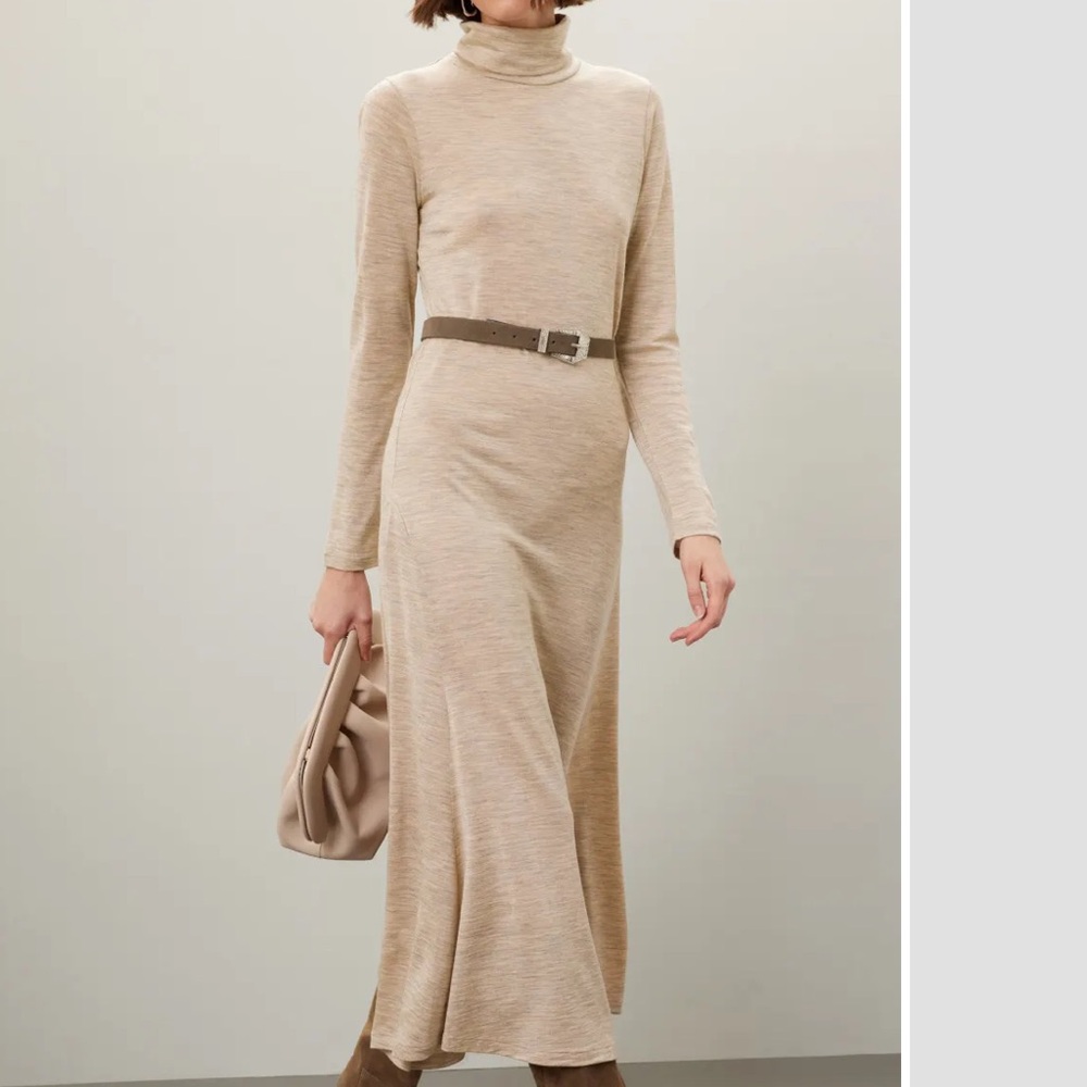 Ralph Lauren Beige Long Sleeve day Dress